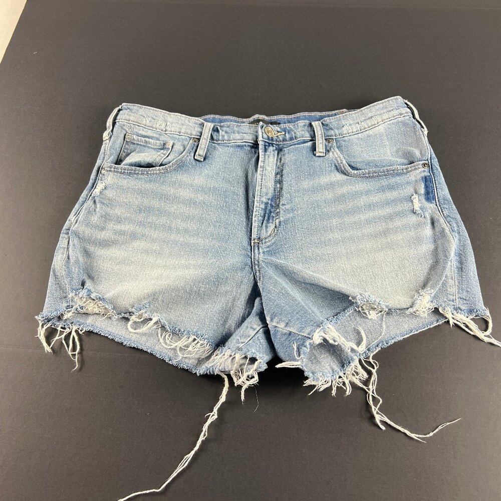 Silver Jean Shorts Women's 34* Frisco High Rise Blue Cut Offs Denim Jorts Tag 32